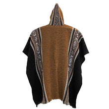 Load image into Gallery viewer, brown wool handmade poncho
