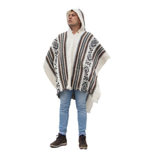 Load image into Gallery viewer, White wool poncho
