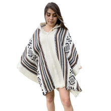 Load image into Gallery viewer, Ladies wool woven poncho 
