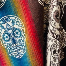Load image into Gallery viewer, The Catrina Skull Alpaca Poncho

