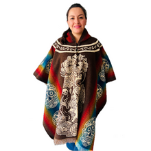 Load image into Gallery viewer, The Catrina Skull Alpaca Poncho
