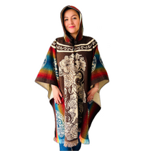 Load image into Gallery viewer, The Catrina Skull Alpaca Poncho
