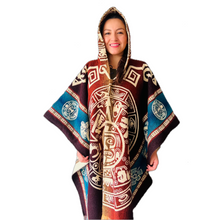 Load image into Gallery viewer, The Aztec Calendar Alpaca Poncho
