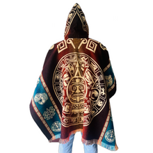 Load image into Gallery viewer, The Aztec Calendar Alpaca Poncho
