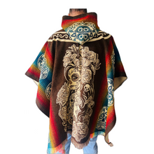 Load image into Gallery viewer, The Catrina Skull Alpaca Poncho
