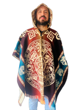 Load image into Gallery viewer, The Aztec Calendar Alpaca Poncho
