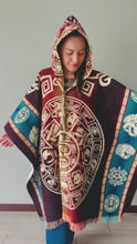 Load and play video in Gallery viewer, The Aztec Calendar Alpaca Poncho
