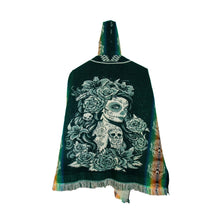 Load image into Gallery viewer, Catrina Skull Alpaca Poncho
